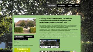www.bedandbreakfastbotterpot.nl
